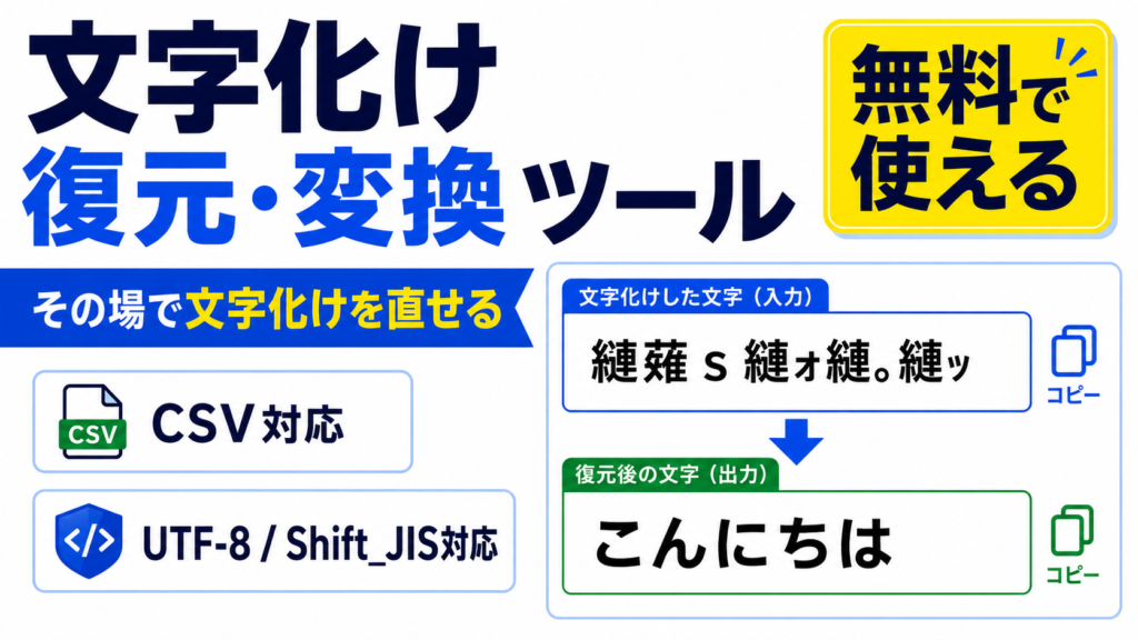 文字化け復元・返還ツール