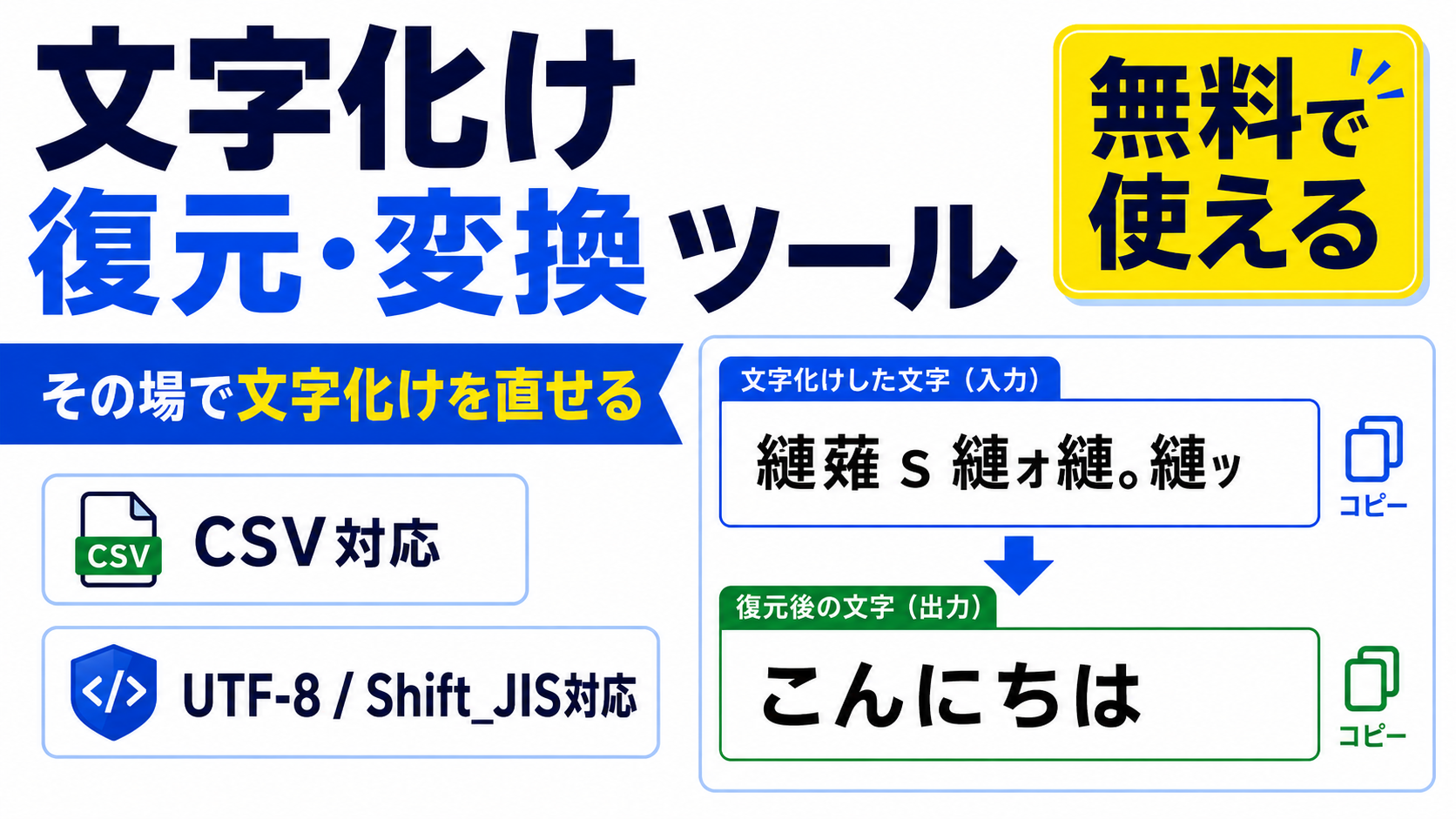 文字化け復元・返還ツール