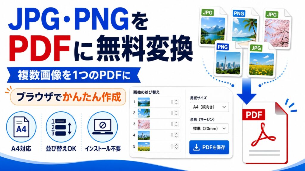 JPG・PNNGからPDF変換
