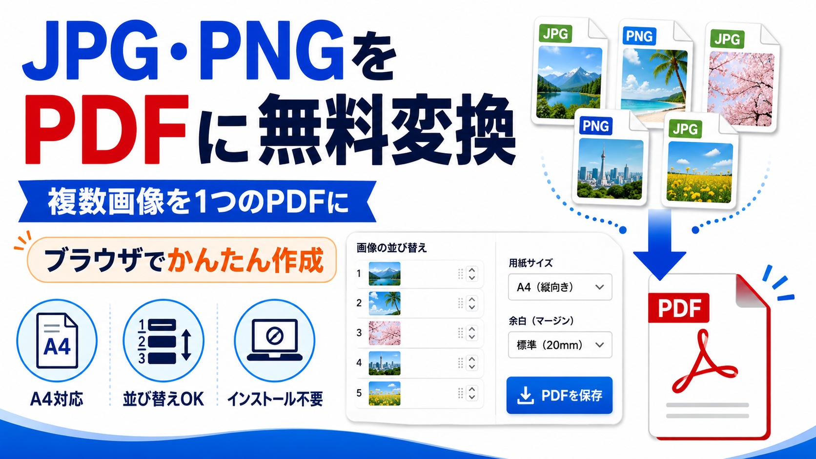 JPG・PNNGからPDF変換