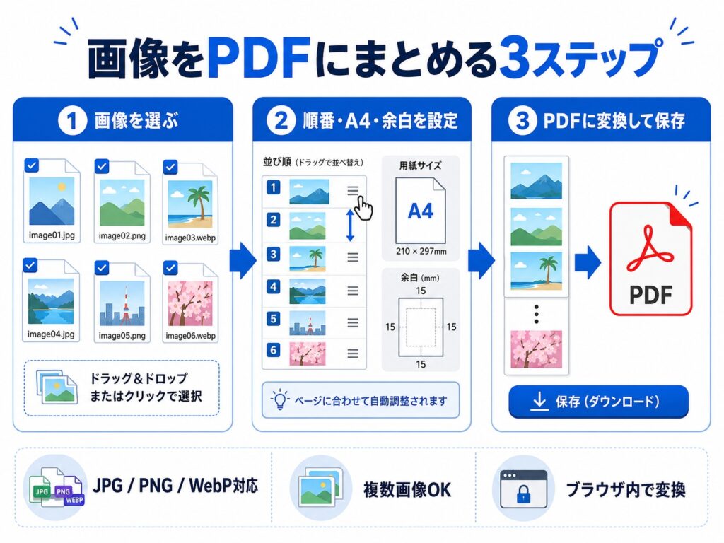 JPG・PNNGからPDF変換