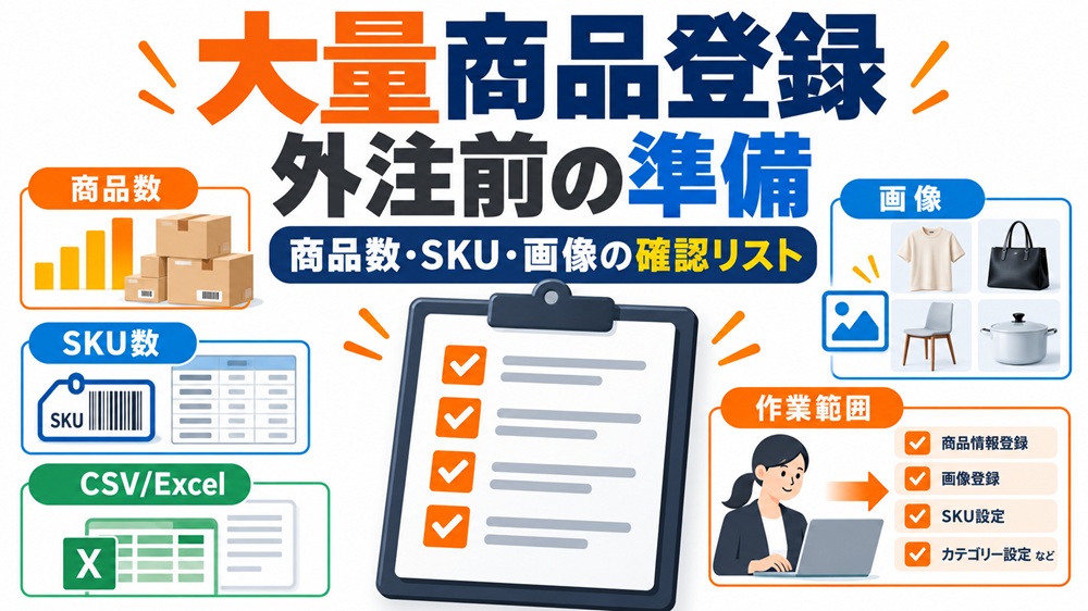 大量の商品登録を外注する前に準備するもの